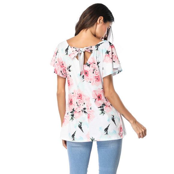 White Floral Blouse - Picture 4 of 7